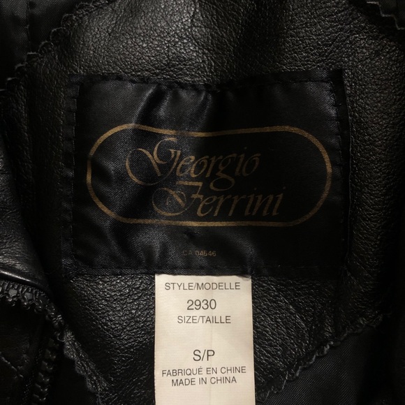 VINTAGE Black leather suede jacket - Picture 4 of 5